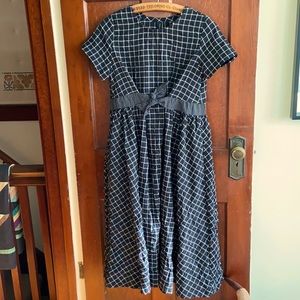 Grid pattern dress